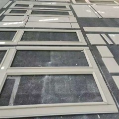 Beige marble window frame